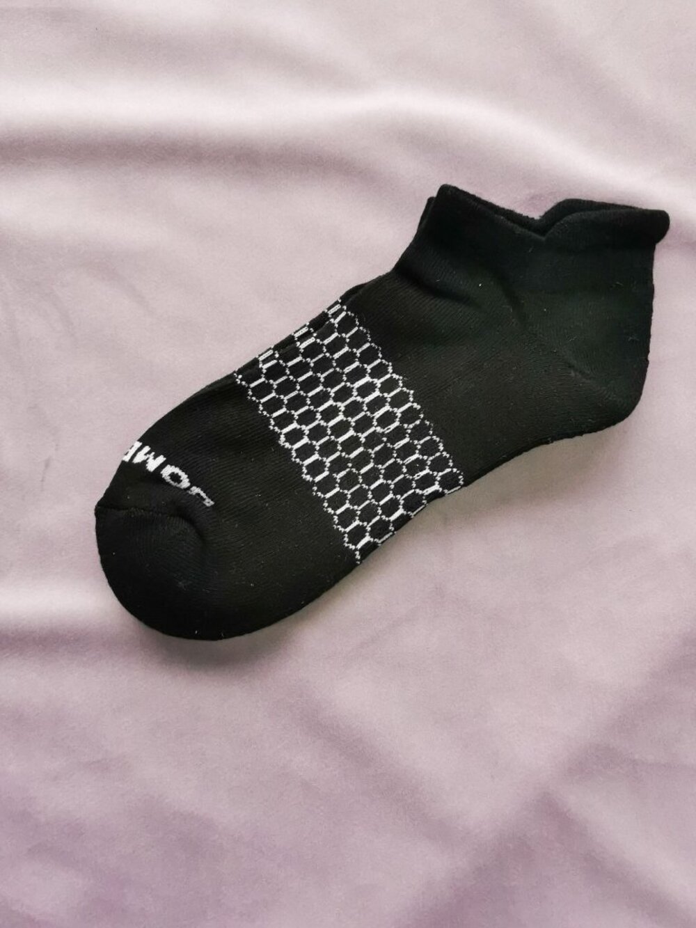 Bombas Mens' Ankle Socks Hex Tec Breathable Comfort Black Socks
